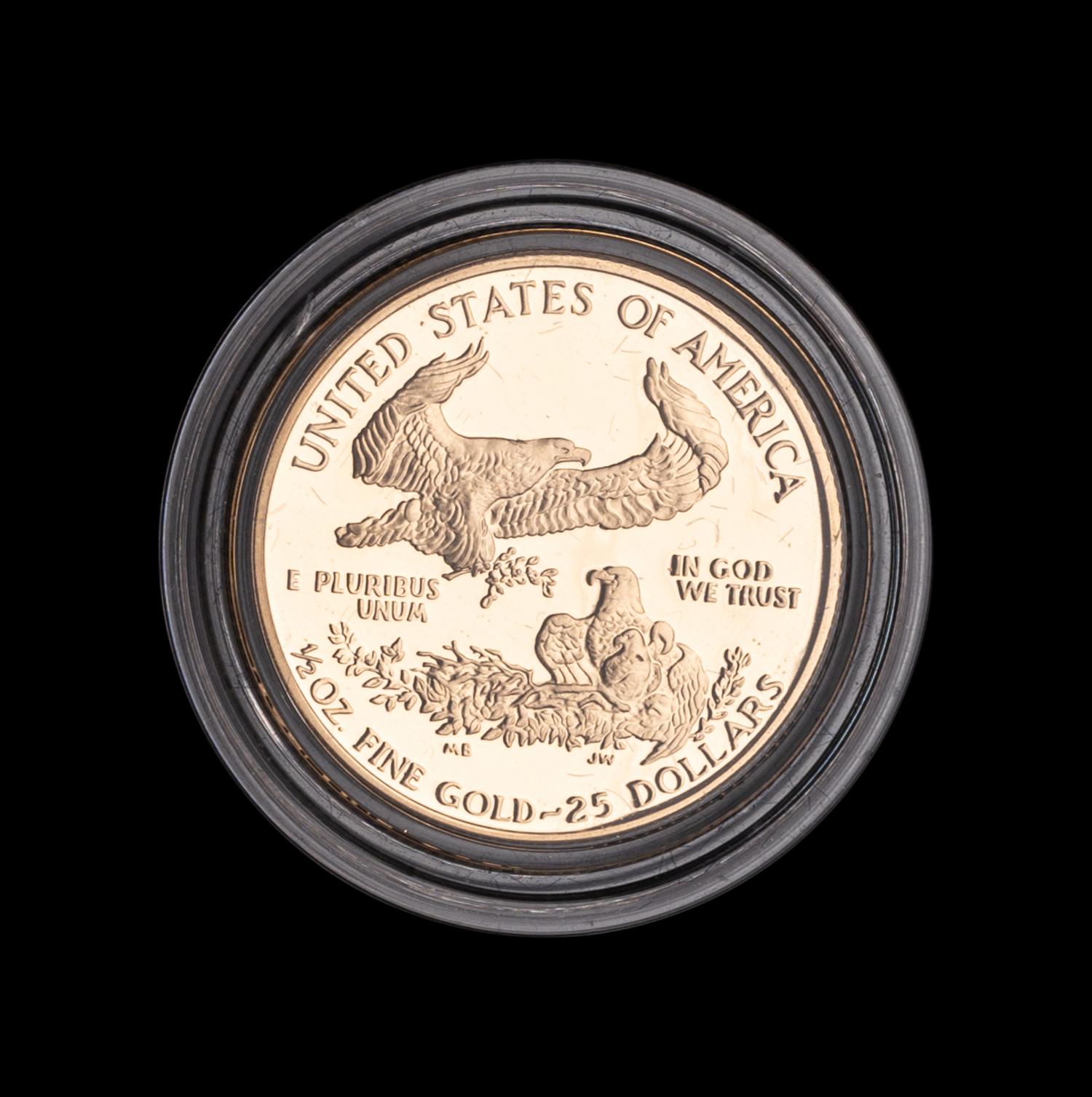 1/2-ounce proof gold bullion coin, 1987
