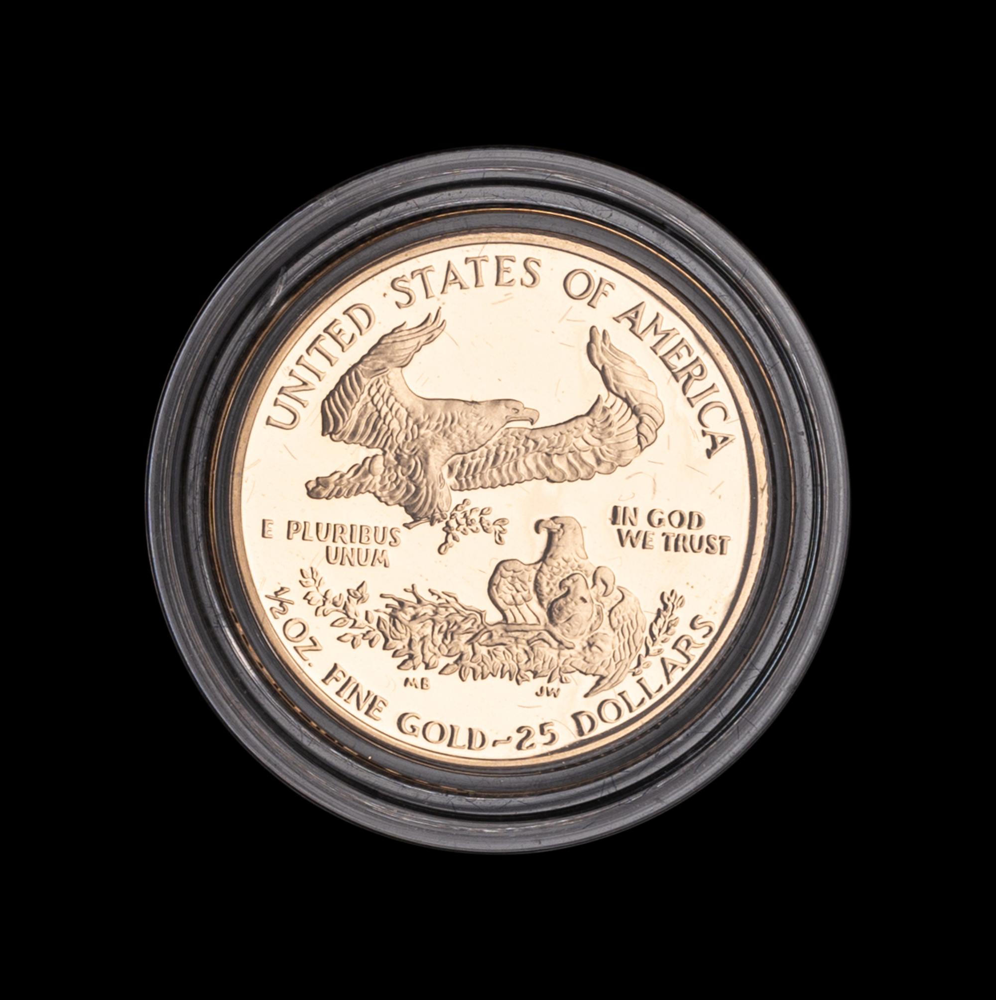 1/2-ounce proof gold bullion coin, 1987