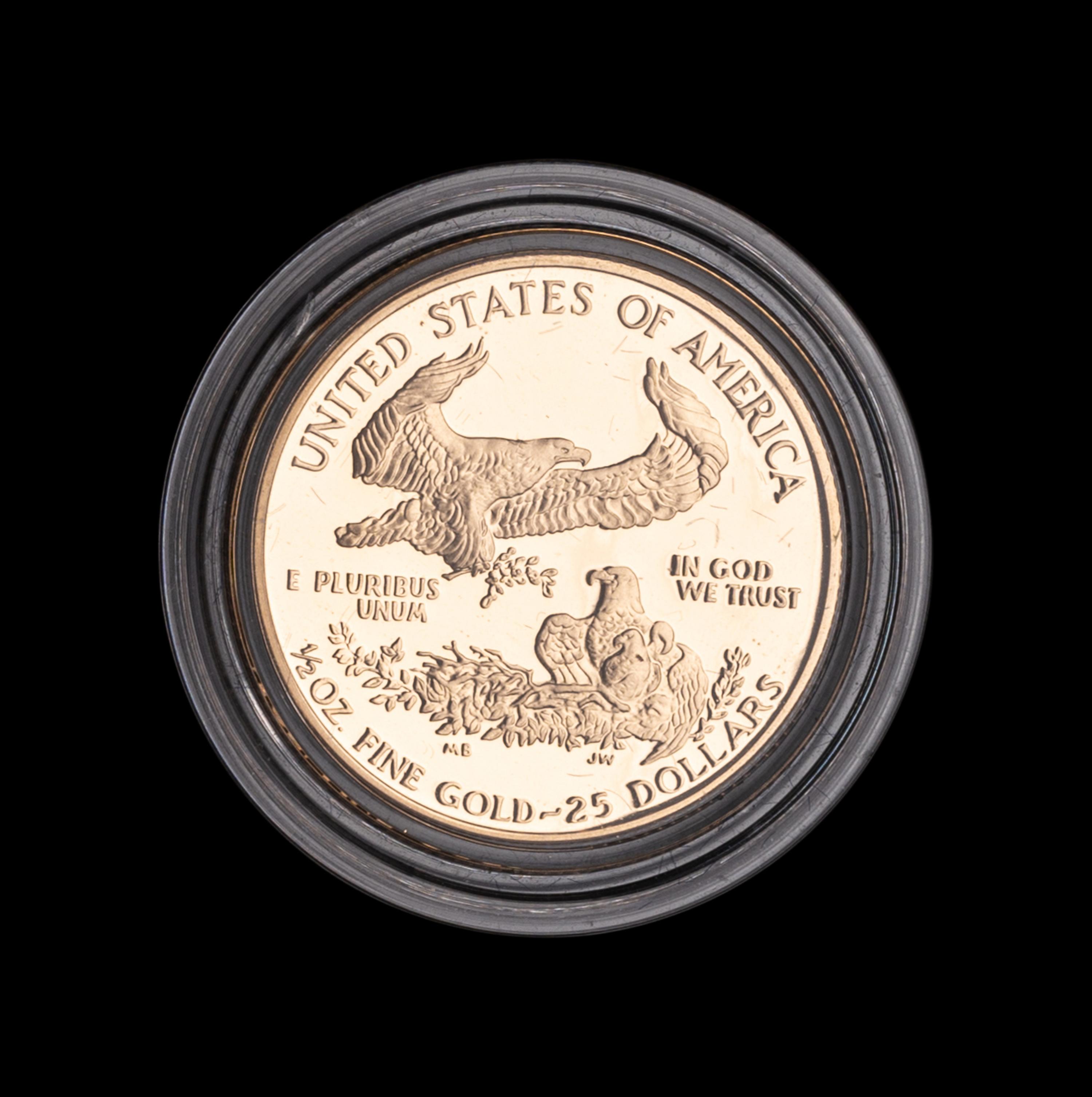 1/2-ounce proof gold bullion coin, 1987