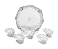 A Set of Five Edward VII Silver Salt Cellars