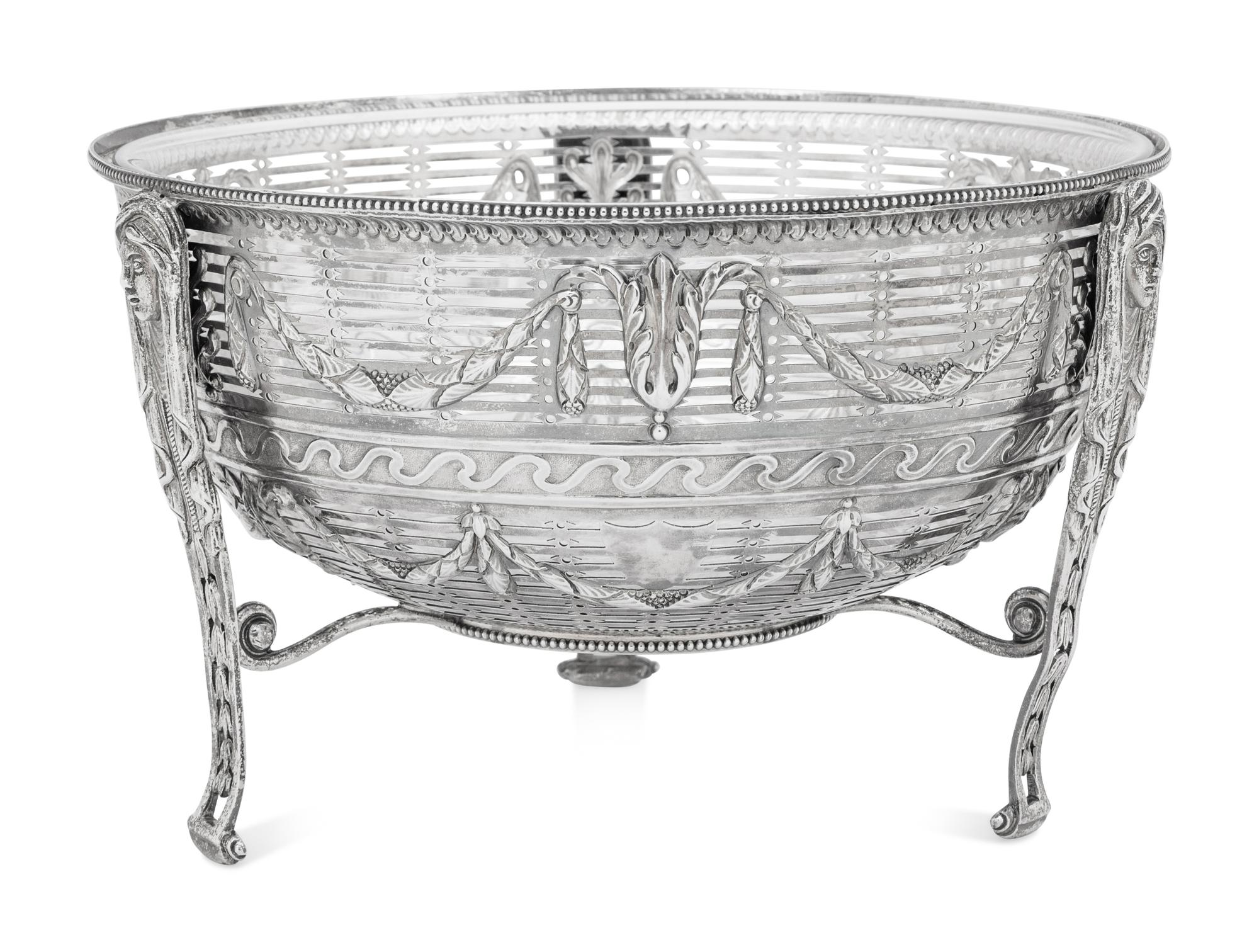 A Victorian Silver Fruit Basket