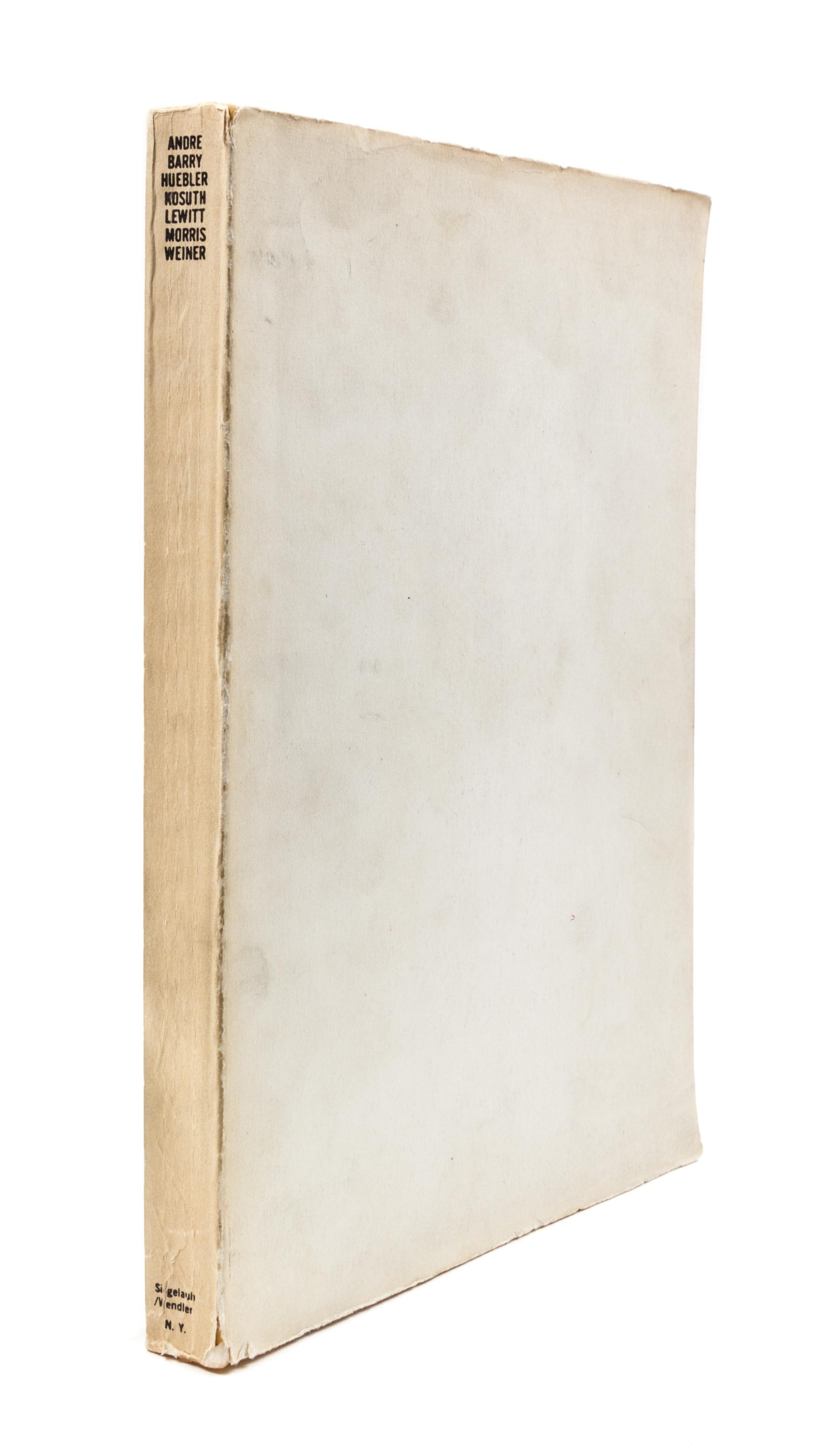 (LEWITT, SOL, et al.) SIEGELAUB AND WENDLER, pubs. [Xerox Book]. NY, 1968.