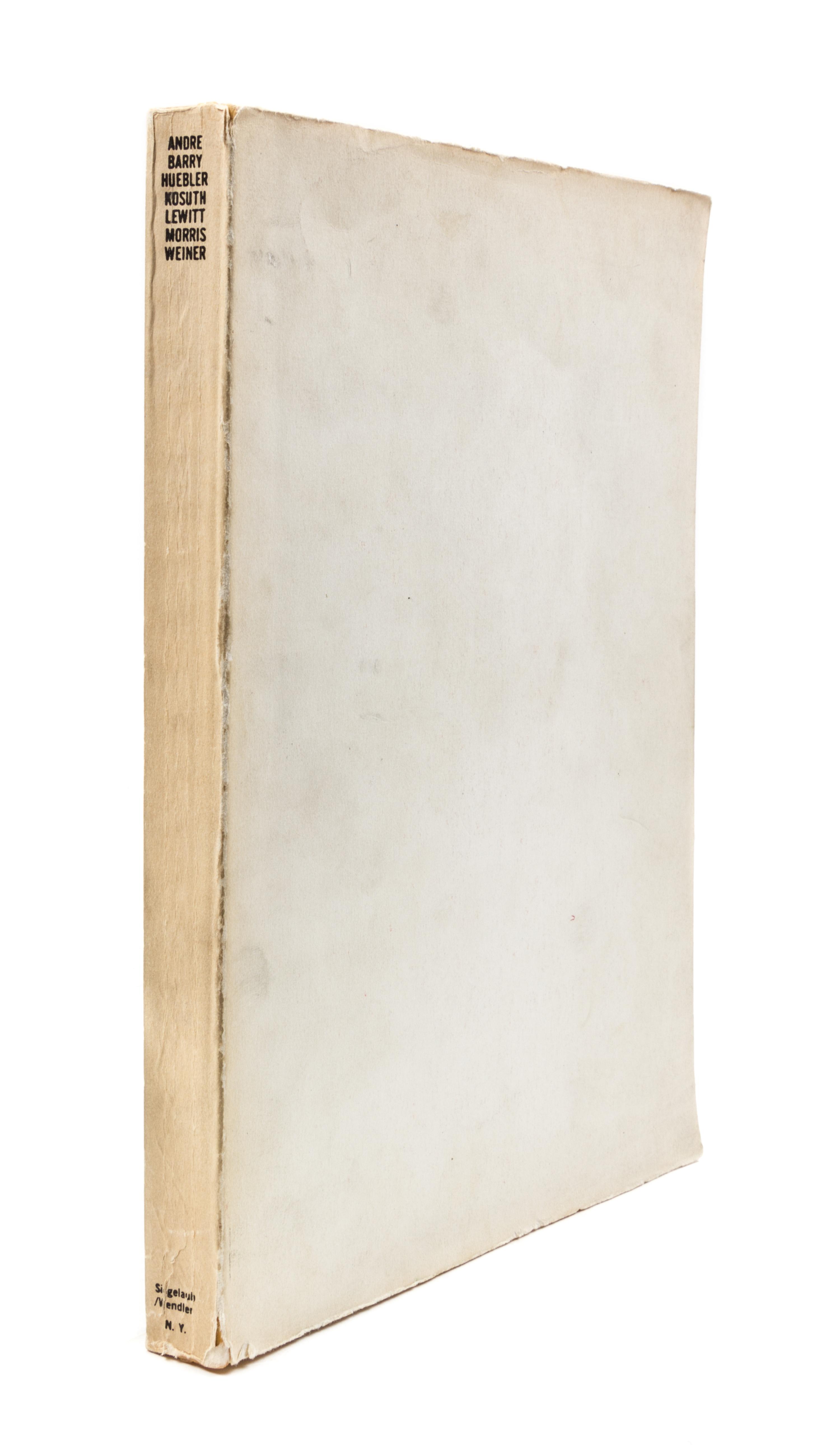 (LEWITT, SOL, et al.) SIEGELAUB AND WENDLER, pubs. [Xerox Book]. NY, 1968.