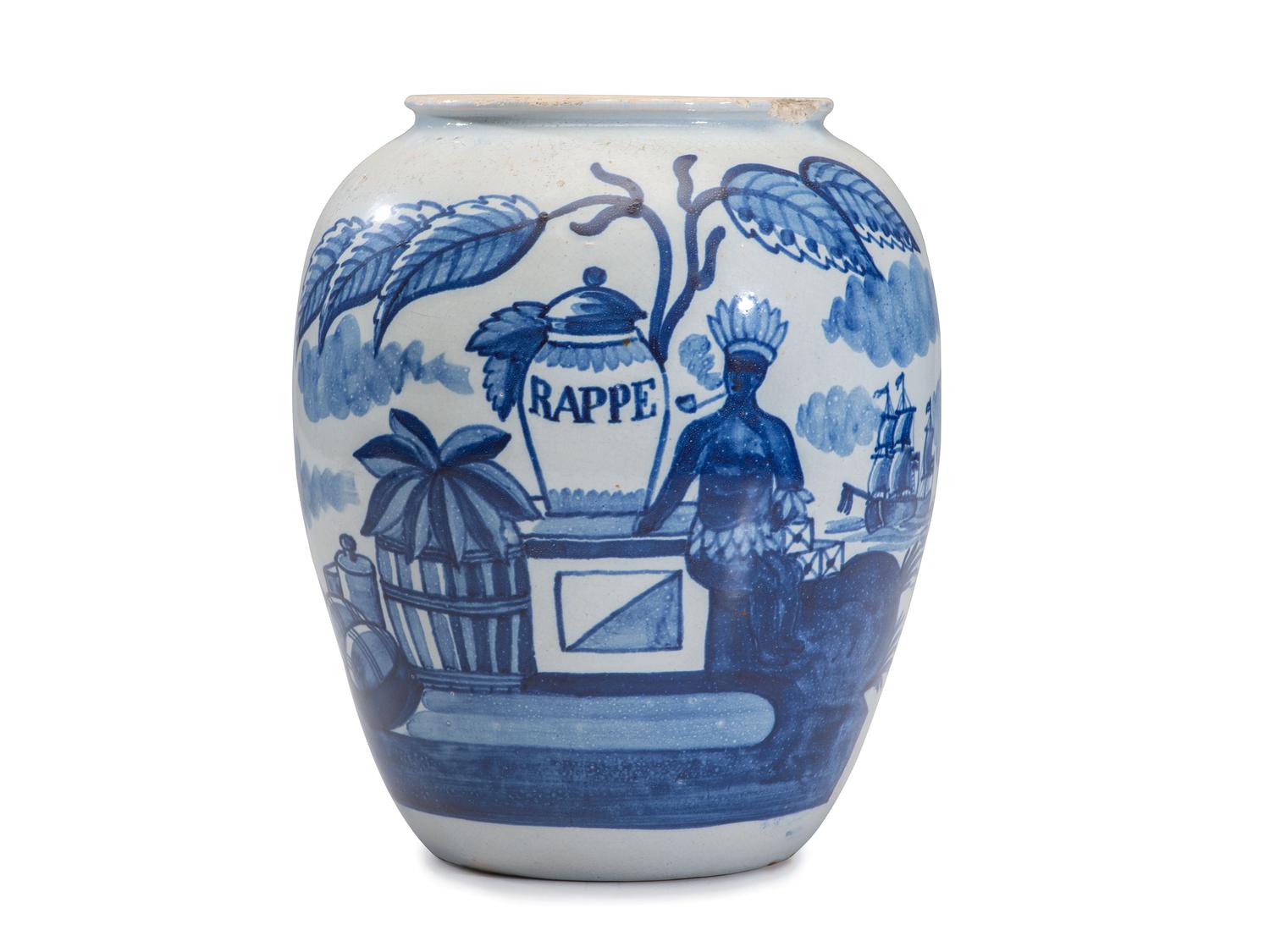 A Delftware Tobacco Jar