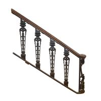 A Stair Railing from a Chicago Theater 58" W x 8" D x 59" H — United States, Early 20th Century