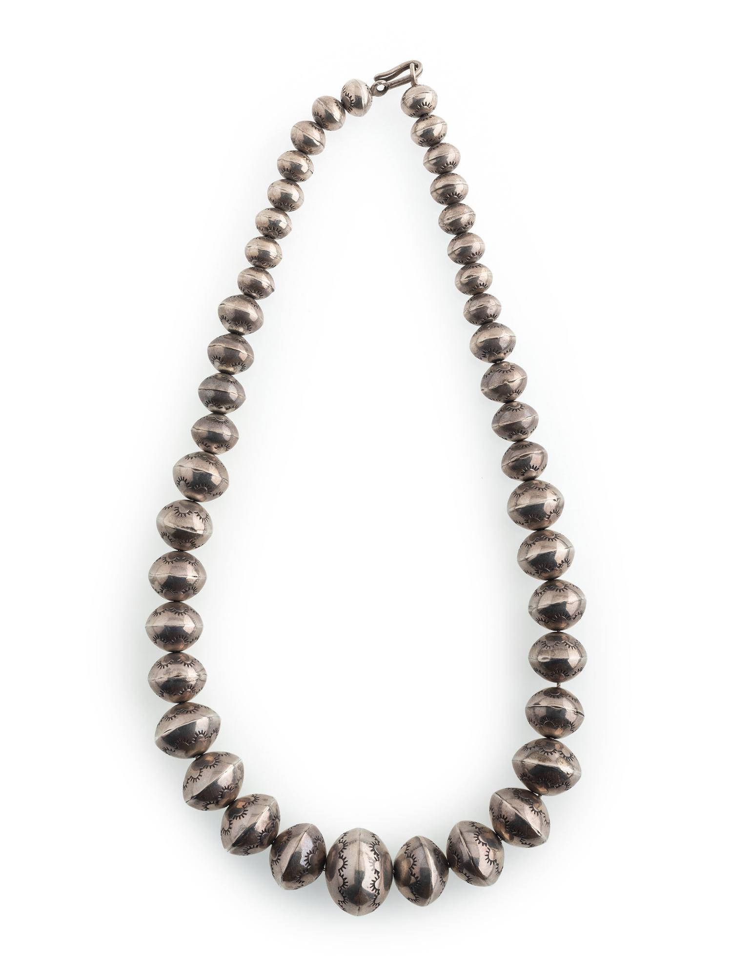 Stamped Navajo Pearl Necklace