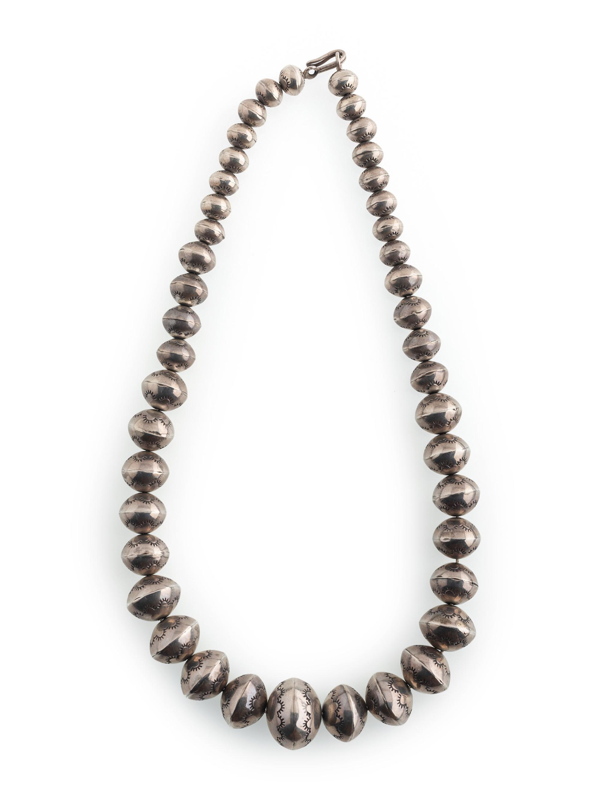 Stamped Navajo Pearl Necklace