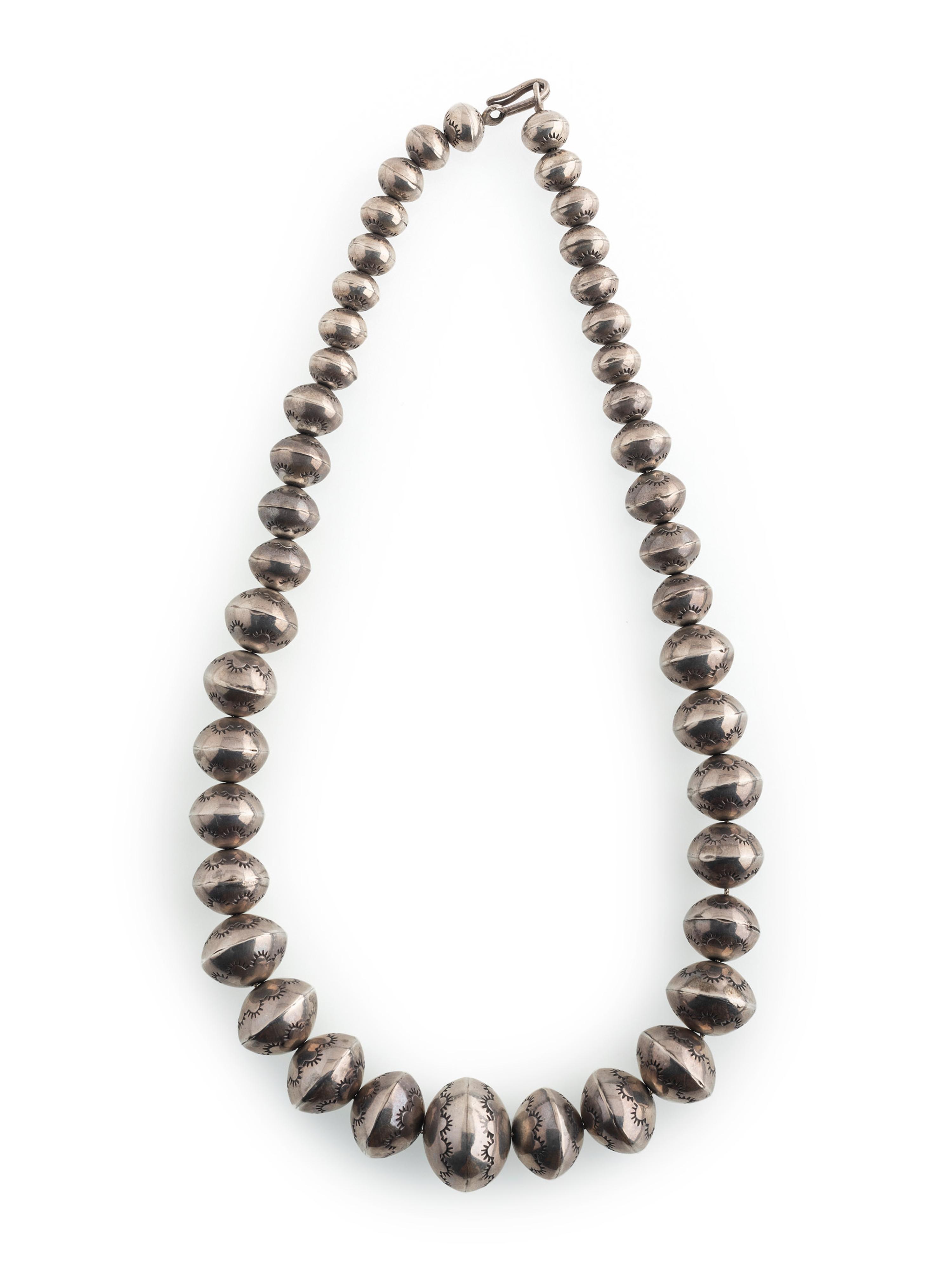 Stamped Navajo Pearl Necklace