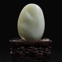 A Chinese pale celadon jade “mountain” depicting sages in landscape 青白玉山子 The jade 19th century or later ?????????