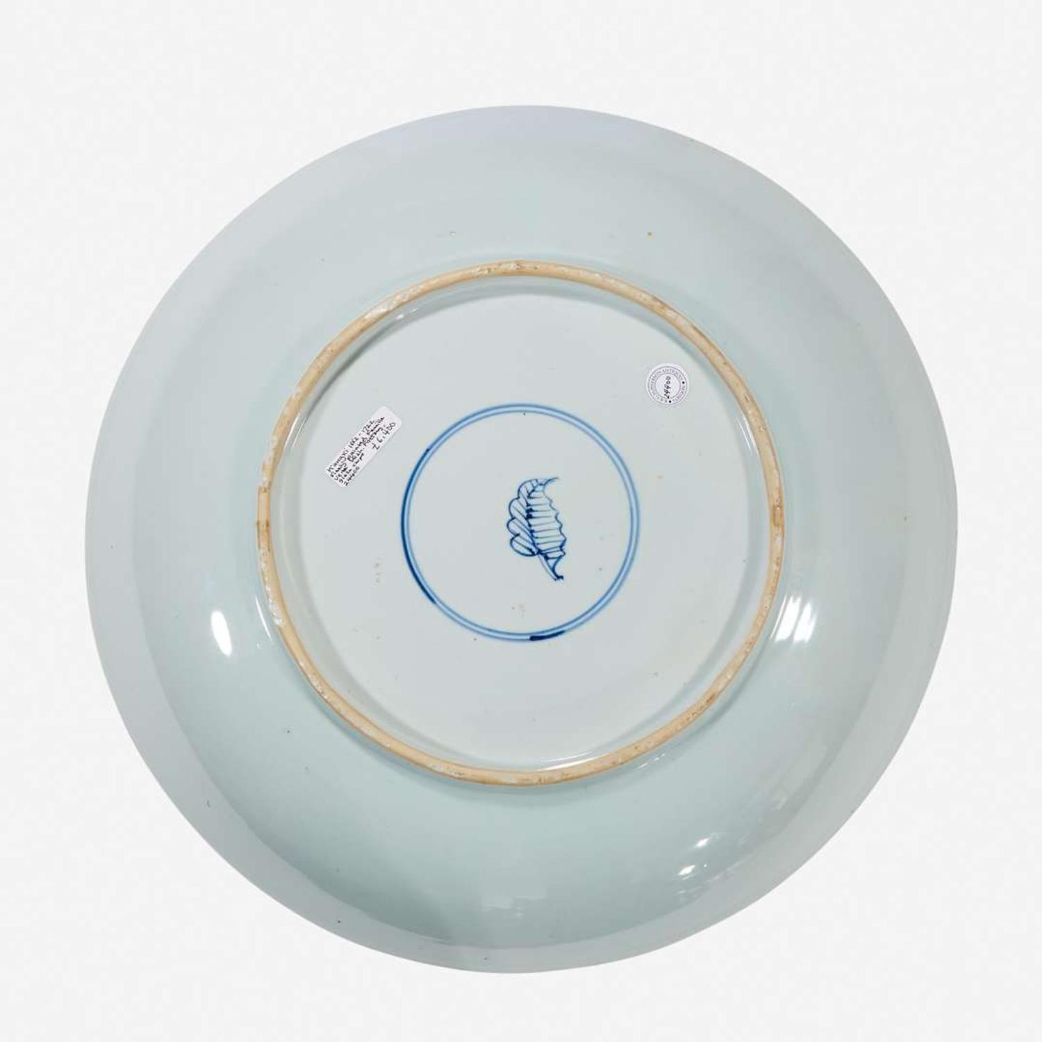A large Chinese famille verte-decorated porcelain "Three Friends" dish Kangxi period