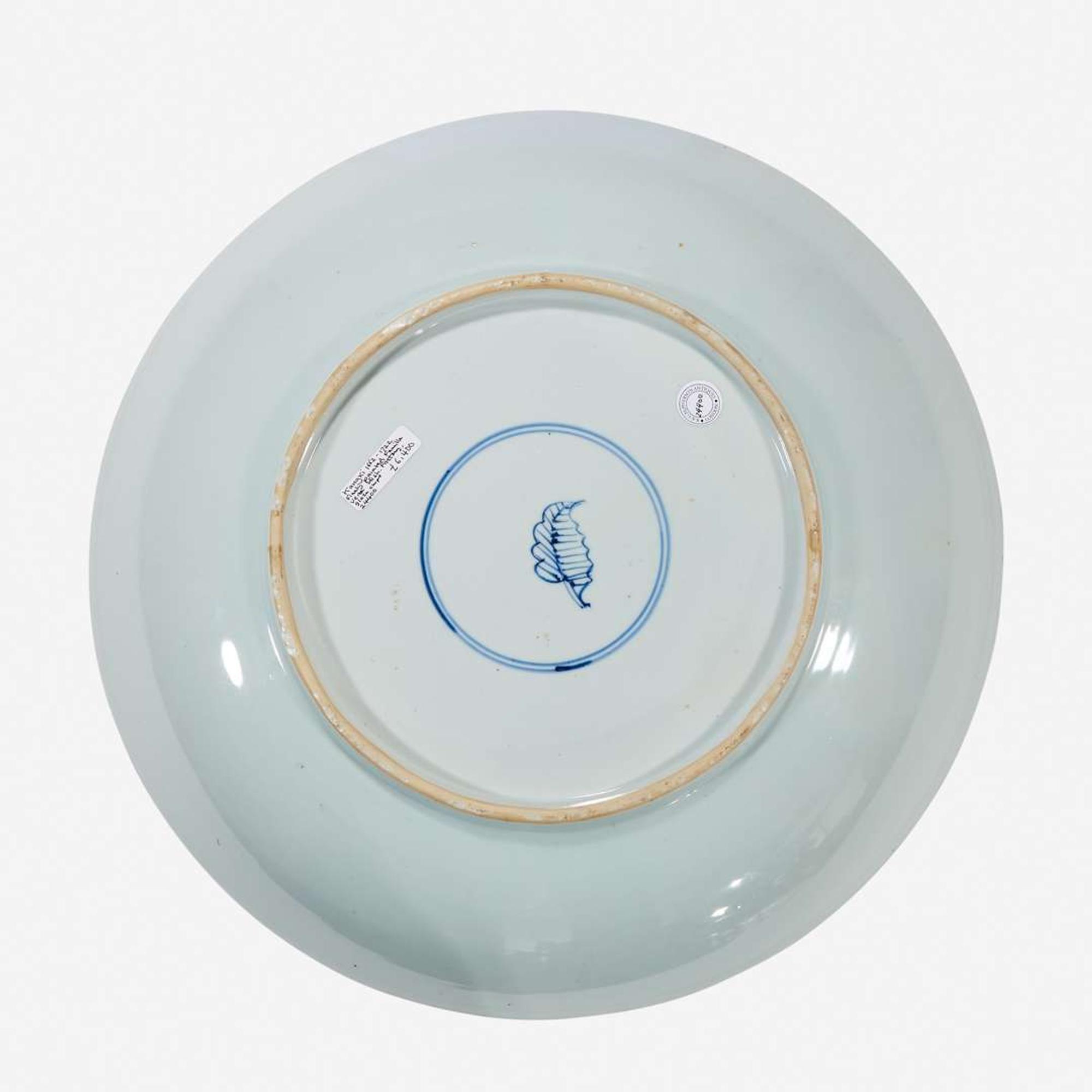A large Chinese famille verte-decorated porcelain "Three Friends" dish Kangxi period