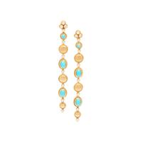LALAOUNIS, TURQUOISE AND DIAMOND EARRINGS