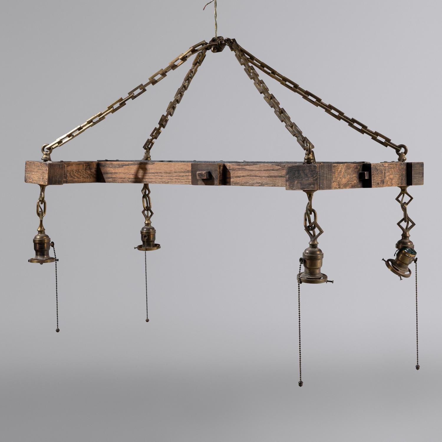 Collection of hanging light fixtures, three