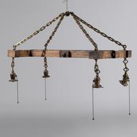 Collection of hanging light fixtures, three