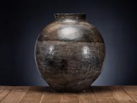 Massive Ohkay Owingeh Blackware Pottery Storage Jar