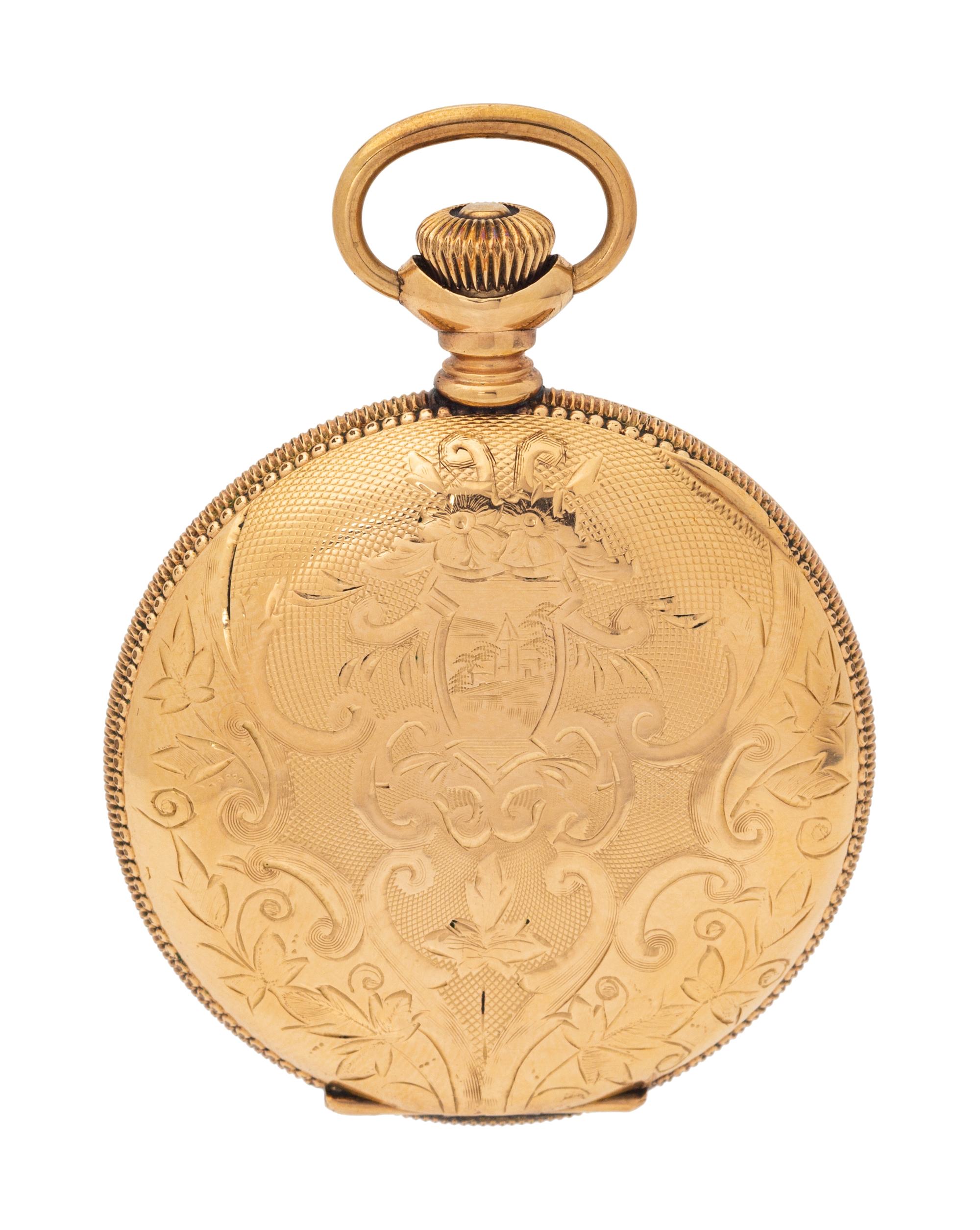 YELLOW GOLD AND GOLD-FILLED HUNTER CASE POCKET WATCH