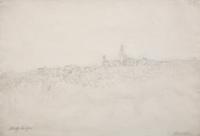Landscape , Skyline of Lovere , Landscape , and Landscape of Desengano , 1827 (three works)