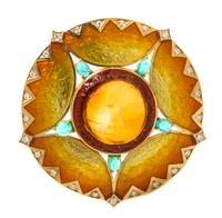 An 18 Karat Yellow Gold, Multi Gem, Polychrome Enamel and Diamond Brooch, Stephen Webster, 22.90 dwts.