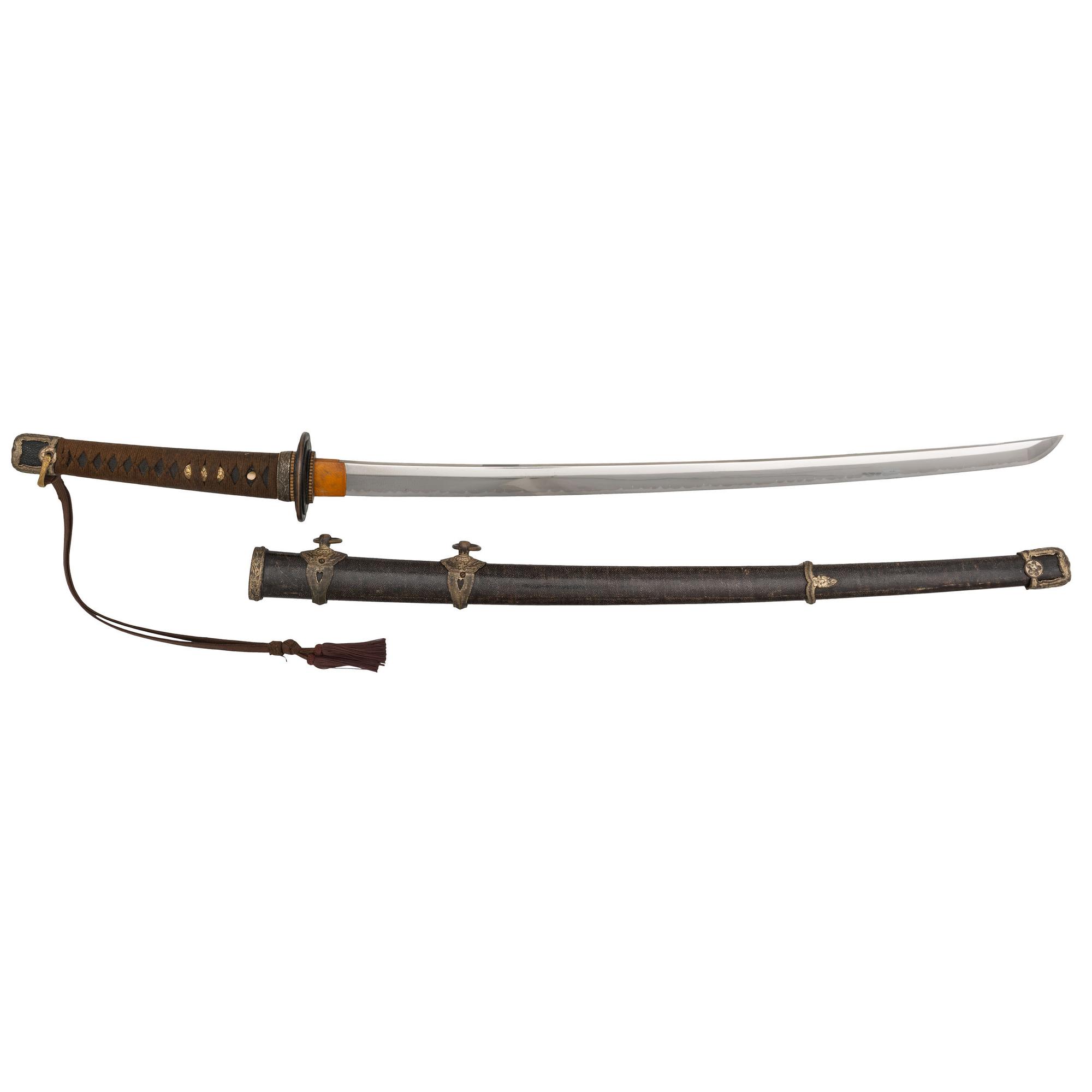 Signed Showa Period Japanese Imperial Navy Officer's Kai-Gunto Katana