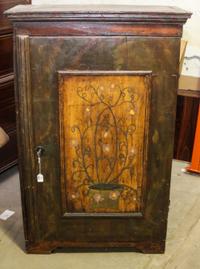 An American Painted Cabinet Height 53 1/4 x width 34 x depth 17 1/4 inches.