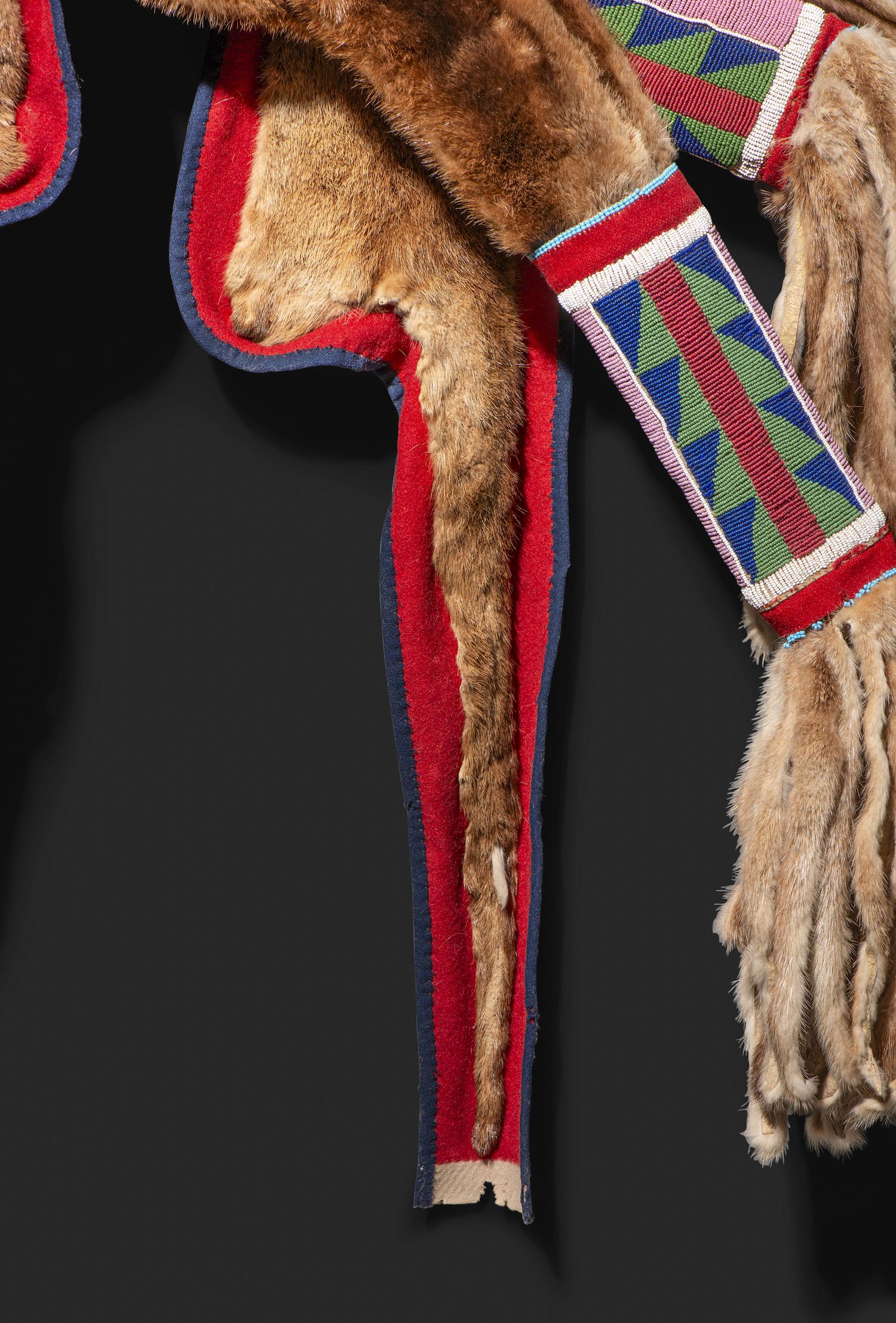 Nez Perce Beaded Otter Bowcase and Quiver, with Bow