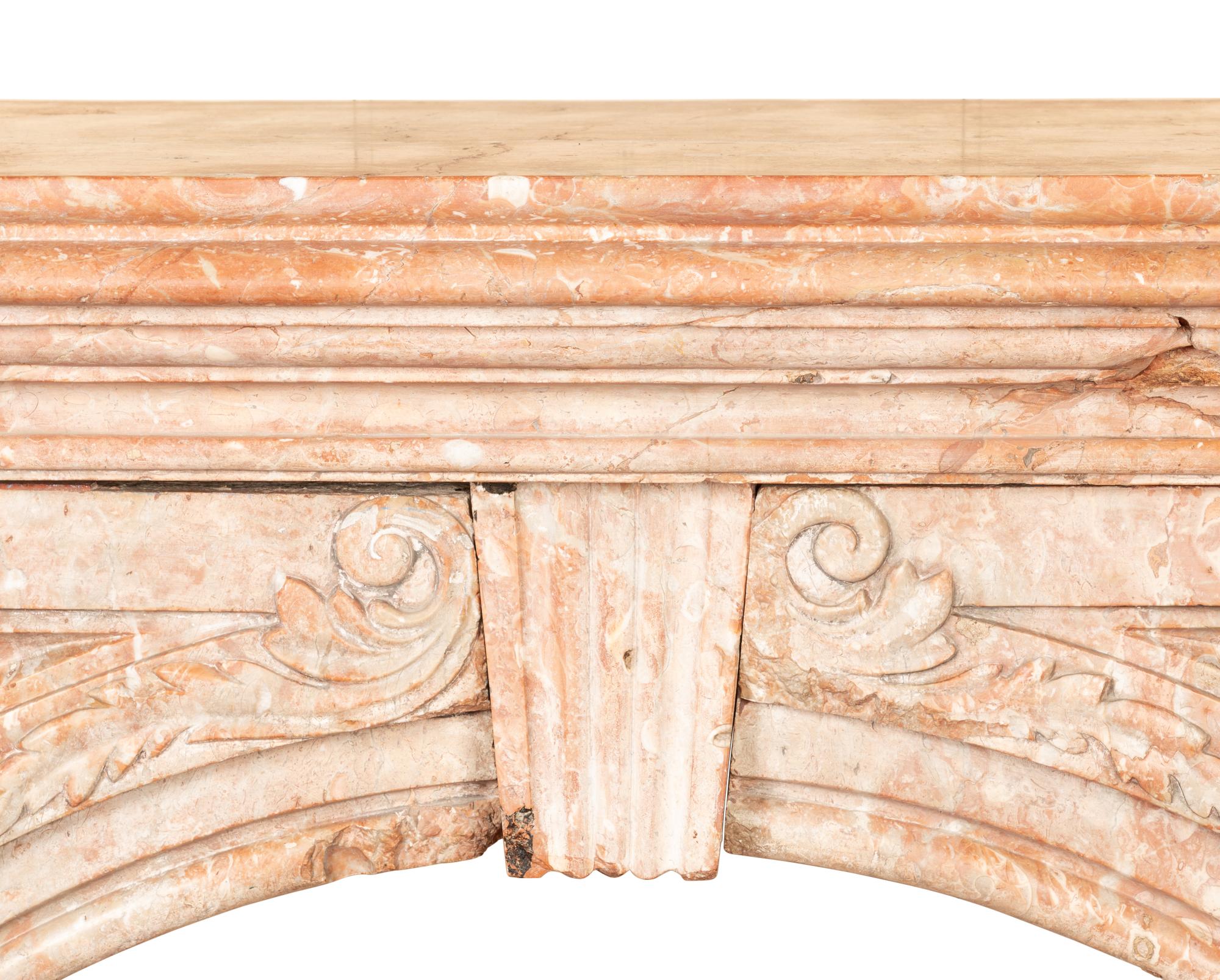 A French Marble Fireplace Mantel
