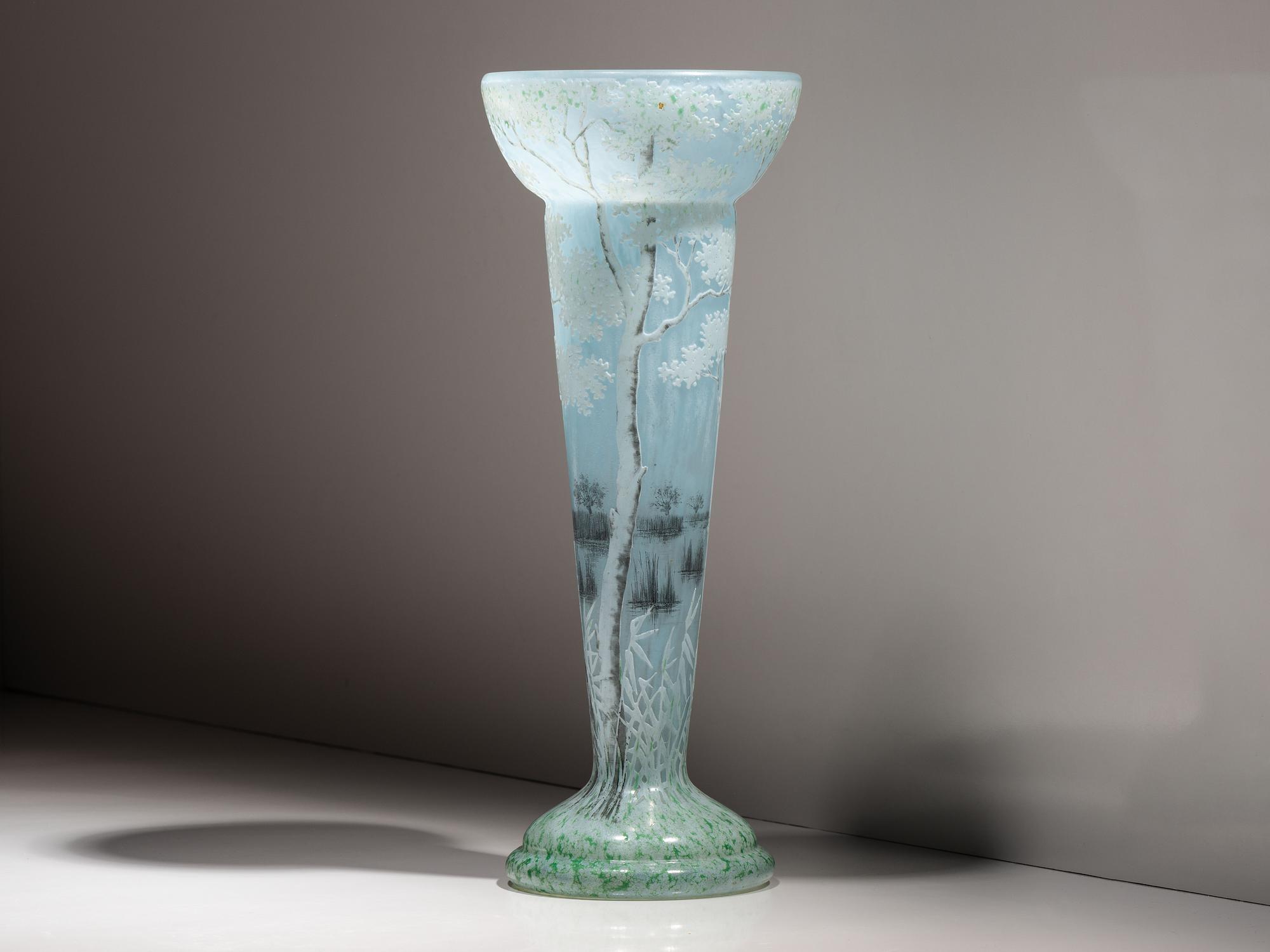 Scenic Swan Vase