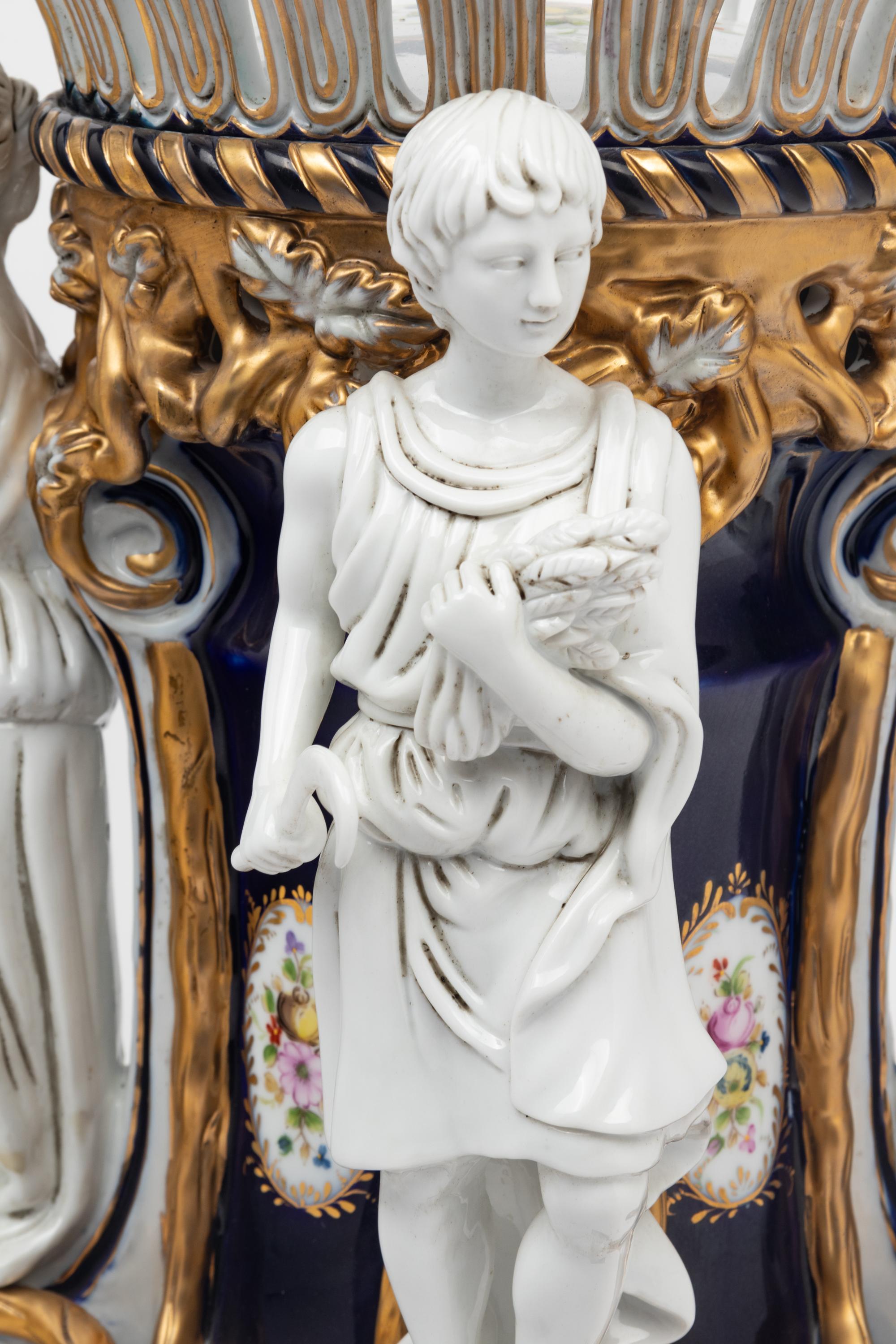 A Continental Porcelain Centerpiece