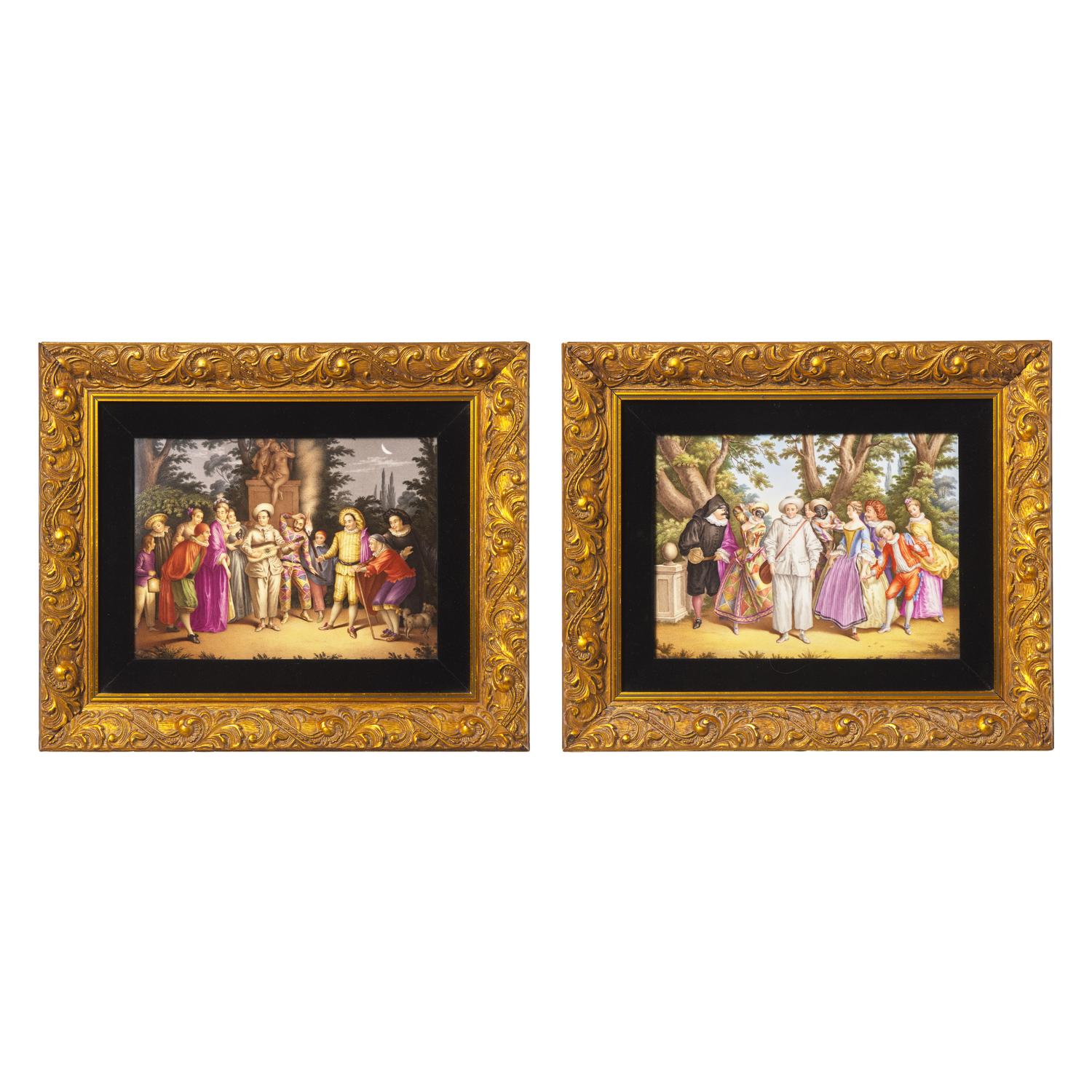 A Pair of Berlin (K.P.M.) Porcelain Plaques