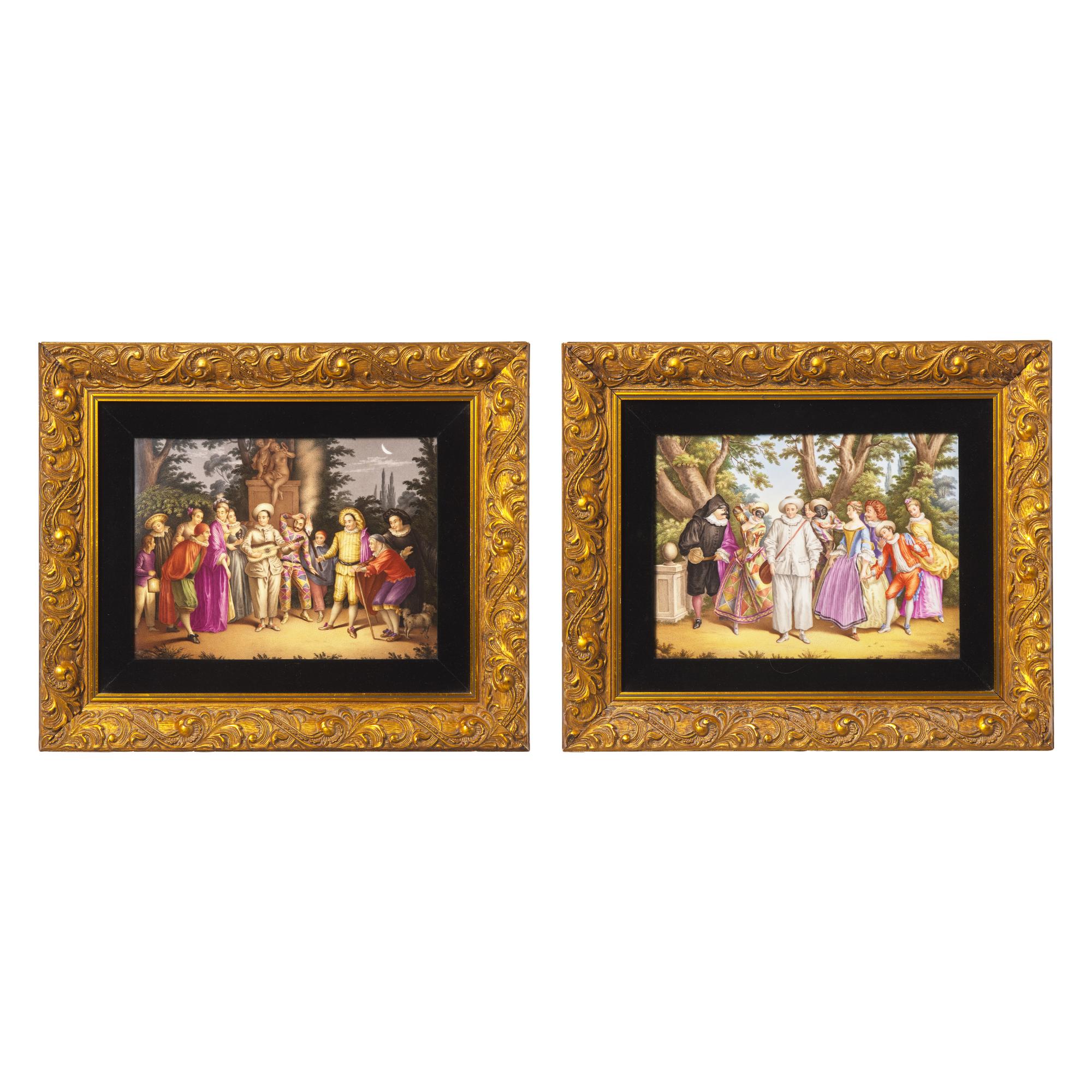 A Pair of Berlin (K.P.M.) Porcelain Plaques