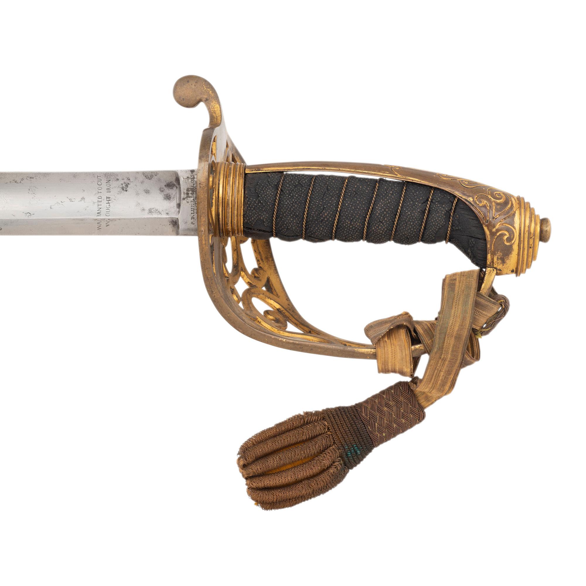 Tiffany Non-Regulation British Pattern 1822/54 Sword Inscribed to Captain Theodore Hamilton of the Richmond Guard (Co G 33rd NY Inf) and later Lt. Col. 62nd NY Inf. - WIA Marye's Heights, Spotsylvania & Winchester
