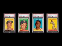 A Group of PSA Graded 1958 Topps Baseball Cards Including Mays, Koufax and Clemente