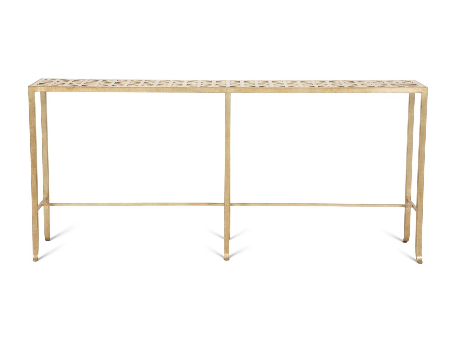A Brushed Steel Console Table