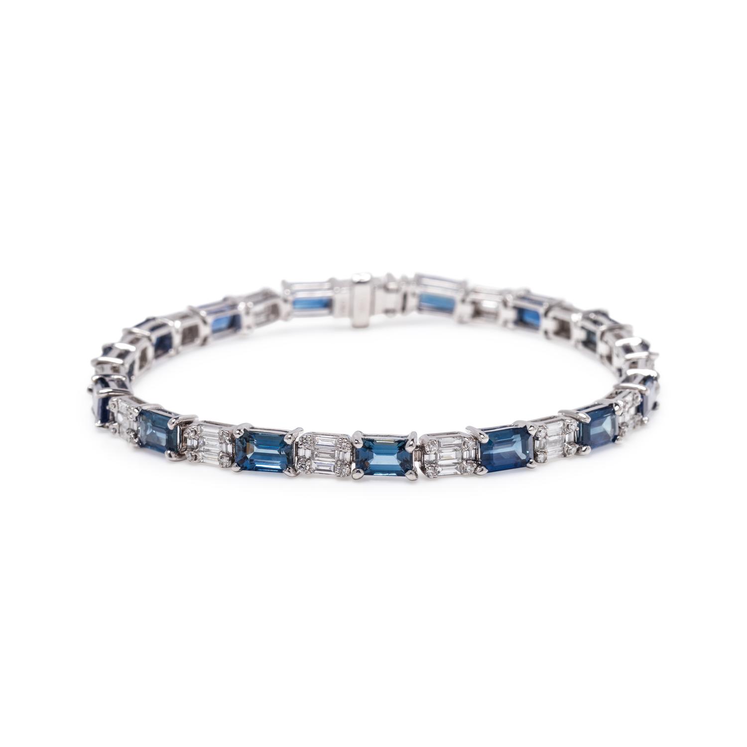 SAPPHIRE AND DIAMOND BRACELET