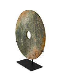 A Carved Hardstone Bi Disc