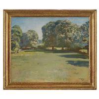 SIR ALFRED MUNNINGS (BRITISH 1878–1959) "CHESTNUTS IN BLOOM"