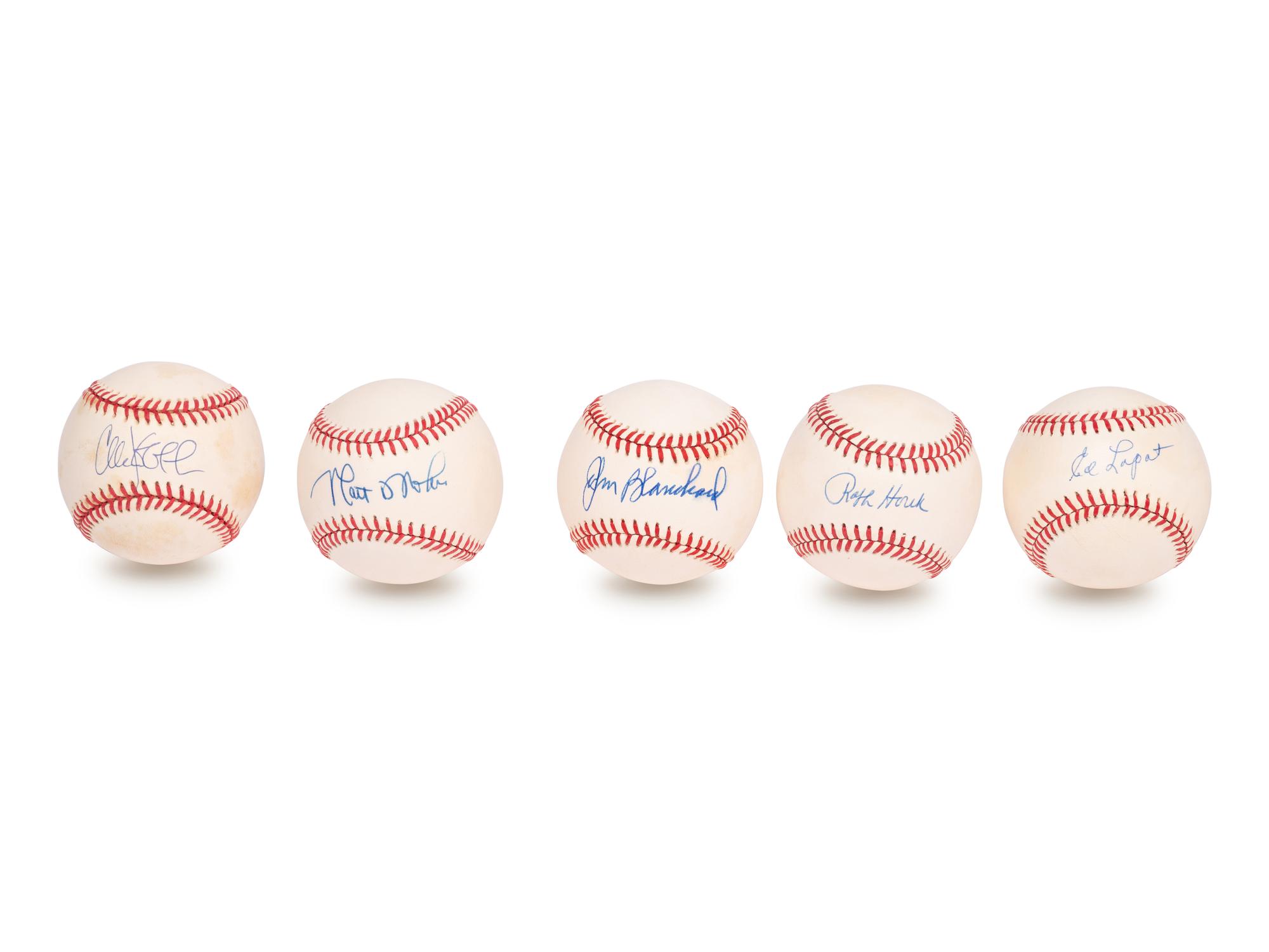A Group of Over 70 New York Yankees Signed Autograph Baseballs,