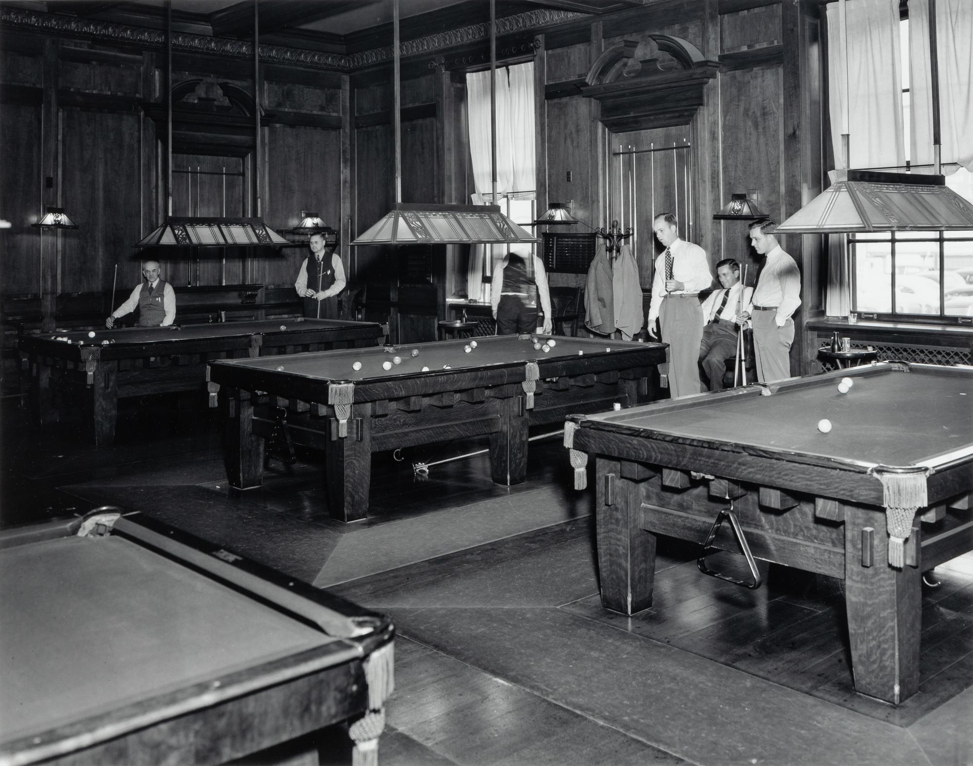 Stern Bramson (1912‑1989) Billiard Room, Pendennis Club, Louisville, KY, October 9, 1947