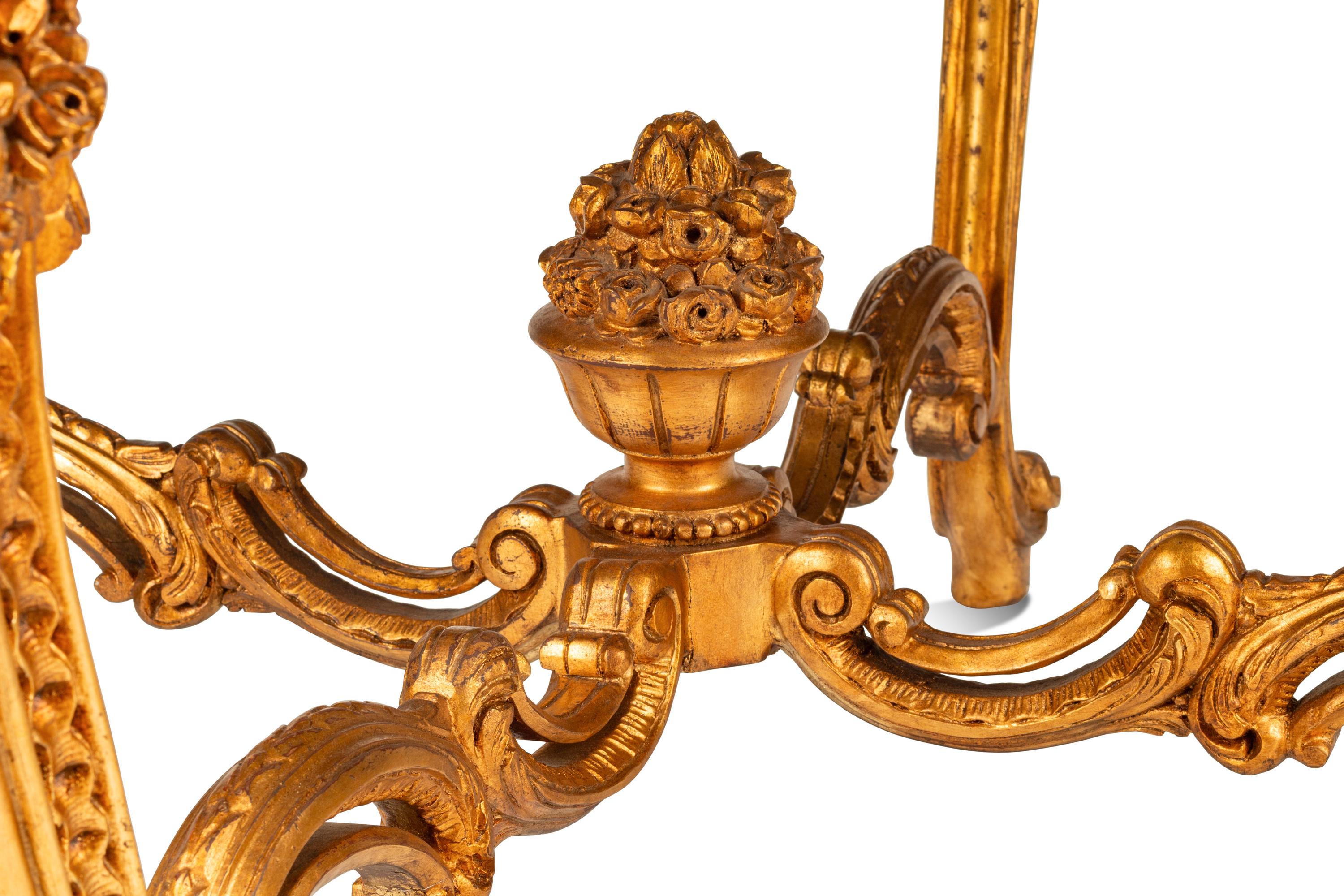 A Continental Giltwood, Specimen Marble and Micromosaic Table