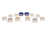 A Collection of Silver Salt Cellars