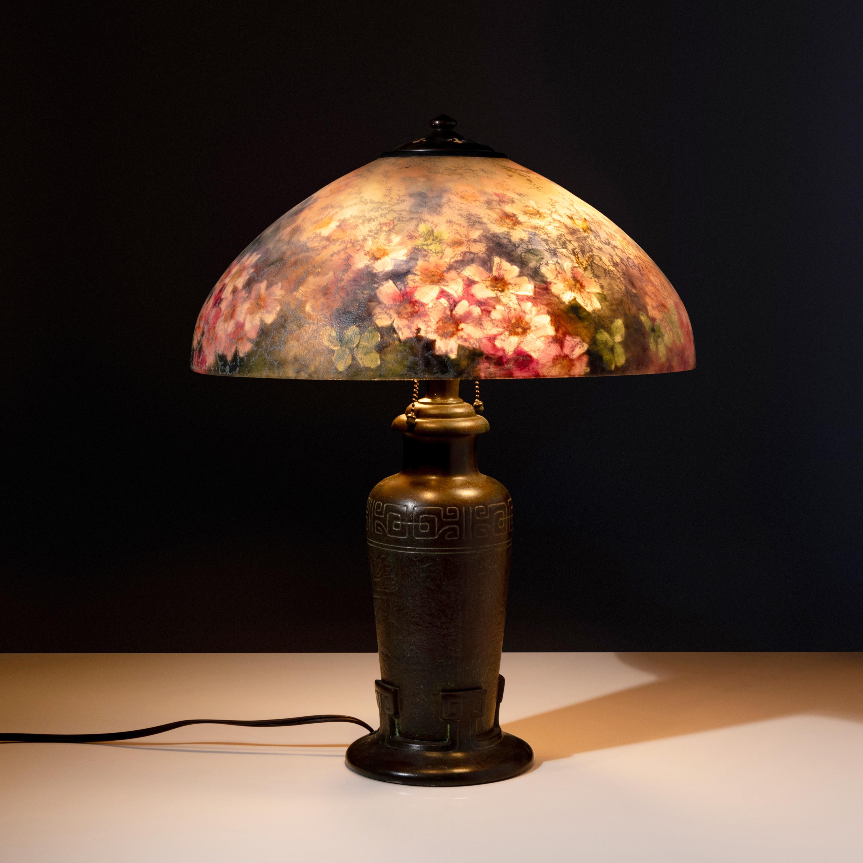 Rose Blossom table lamp, model #6688