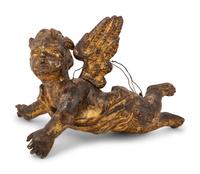 An Italian Giltwood Cherub Figure