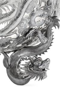 A Chinese Export Silver Punch Bowl