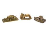 Three English Animal Paperweights