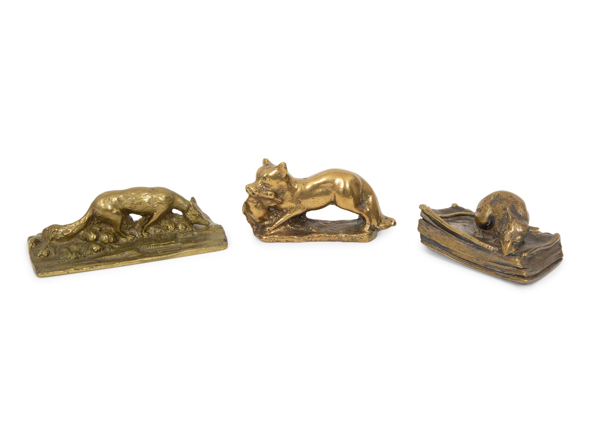 Three English Animal Paperweights