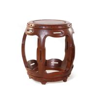 Four Hardwood Barrel-Form Stools