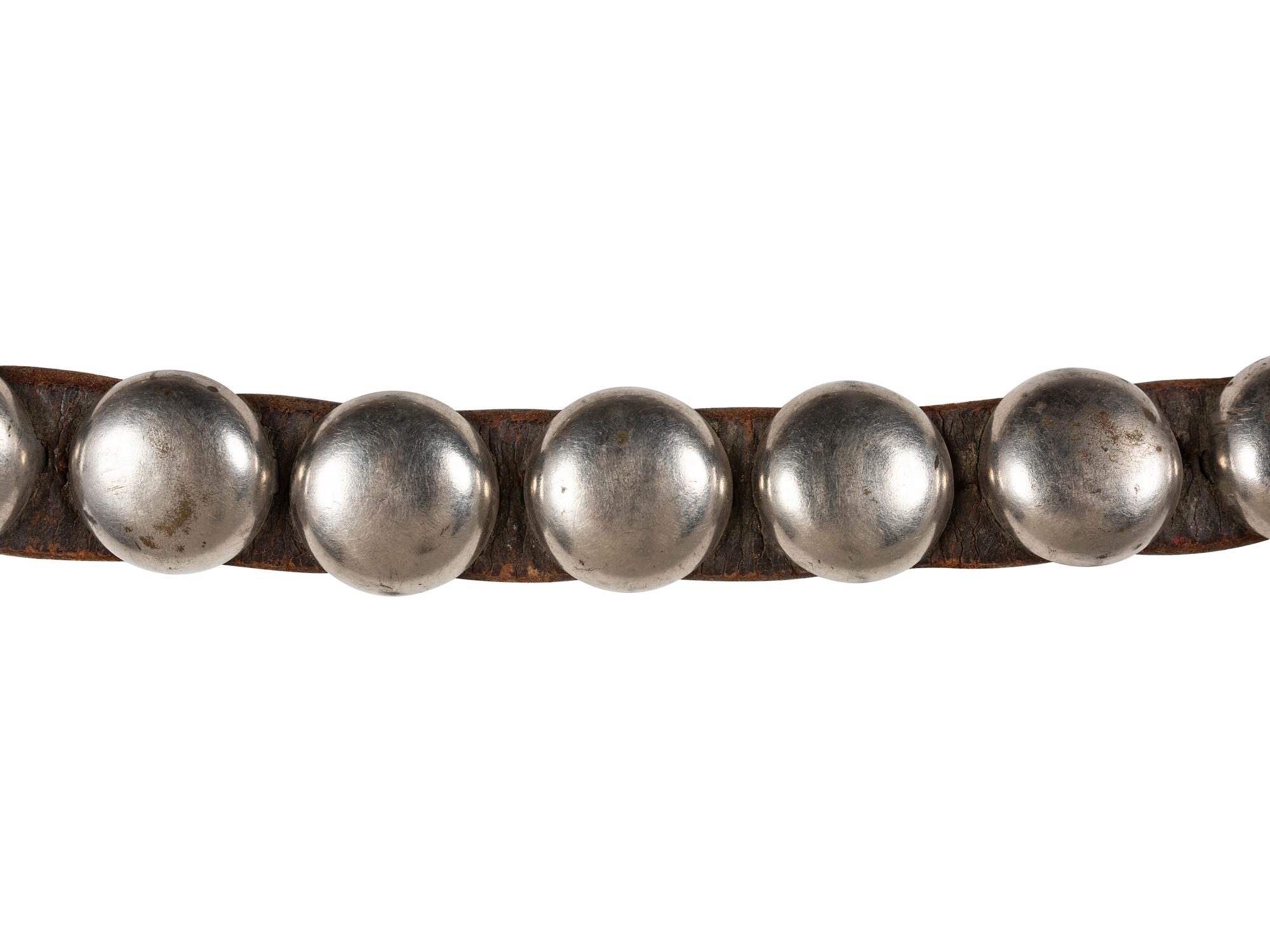 Plains Child's German Silver Concha Belt and Drop