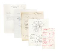 (BALLET RUSSE) BERMAN, EUGENE A costume design together with correspondence pertaining to the Ballet Rouse.