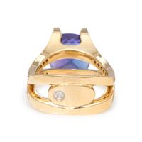 TANZANITE AND DIAMOND RING