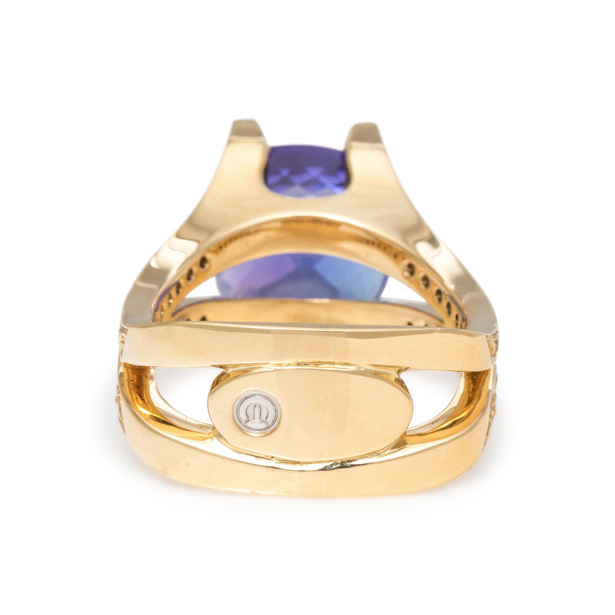 TANZANITE AND DIAMOND RING